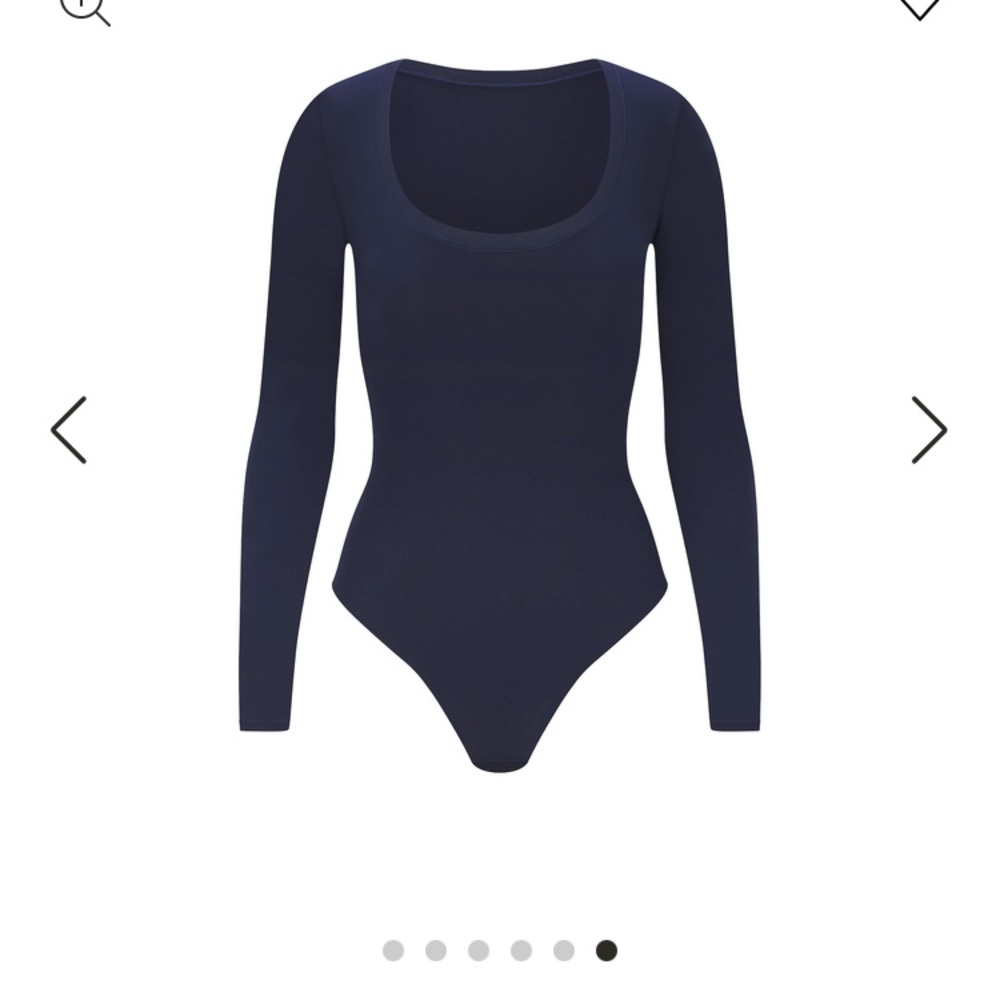 Skims Black Long Sleeve Bodysuit